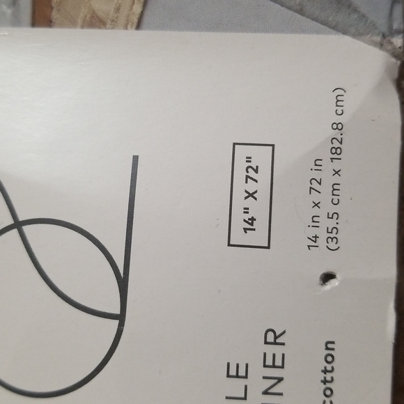 Project 62 Extended Table Runner Cream Color 14" x 72" NEW - Picture 12 of 12